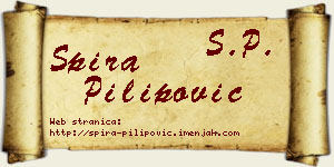 Spira Pilipović vizit kartica